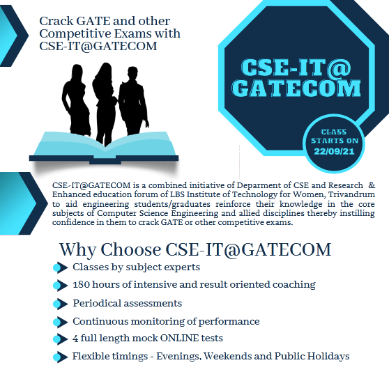 Crack GATE and other Competitive Exams with CSE-IT@GATECOM