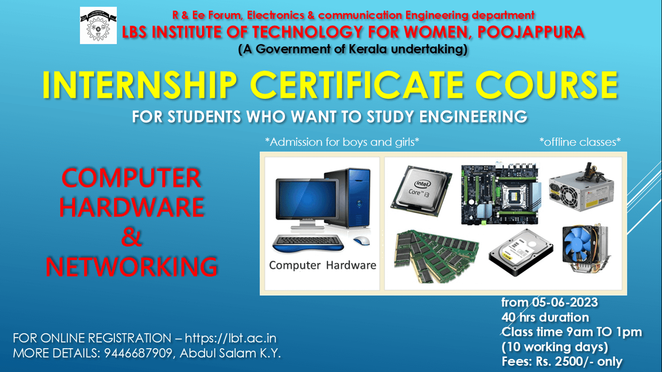 Read more about the article Computer Hardware & Networking (Internship)