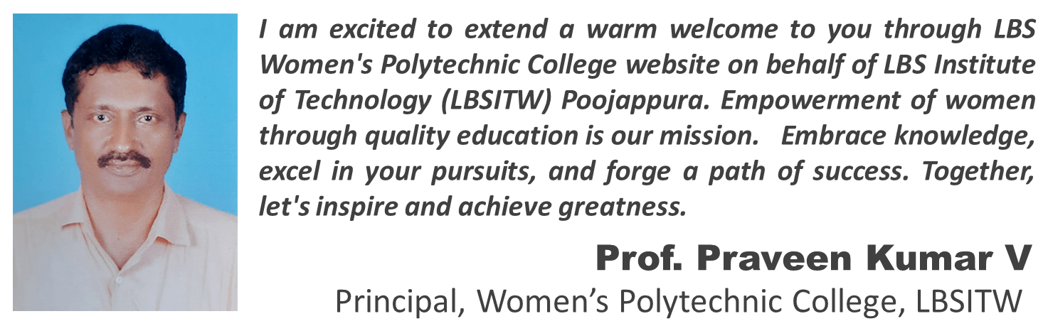 Polytechnic Diploma - LBS INSTITUTE OF TECHNOLOGY FOR WOMEN, POOJAPPURA ...