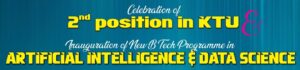 Read more about the article Inauguration of the New B.Tech Programme in Artificial Intelligence & Data Science & KTU Result Success Celebration